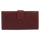 GUCCI GG Canvas Guccissima Long Wallet Red 282426 Auth 196044A-3
