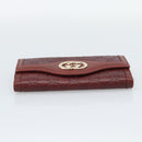 GUCCI GG Canvas Guccissima Long Wallet Red 282426 Auth 196044A-7
