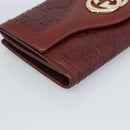 GUCCI GG Canvas Guccissima Long Wallet Red 282426 Auth 196044A-9