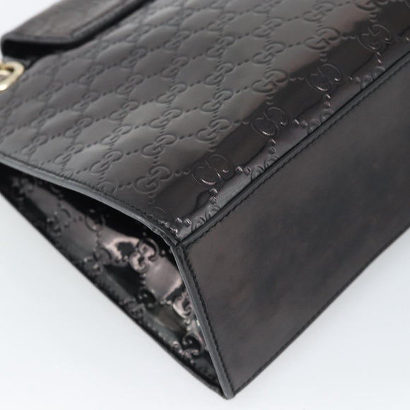 GUCCI GG Canvas Guccissima Horsebit Chain Patent leather 295403 Auth 196047A