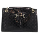 GUCCI GG Canvas Guccissima Horsebit Chain Patent leather 295403 Auth 196047A-13