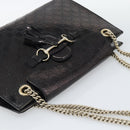 GUCCI GG Canvas Guccissima Horsebit Chain Patent leather 295403 Auth 196047A-6