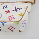 LOUIS VUITTON Monogram Multicolor Pochette Accessoires White M92649 Auth 196048V-10