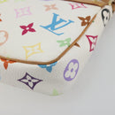 LOUIS VUITTON Monogram Multicolor Pochette Accessoires White M92649 Auth 196048V-12