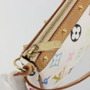 LOUIS VUITTON Monogram Multicolor Pochette Accessoires White M92649 Auth 196048V-16