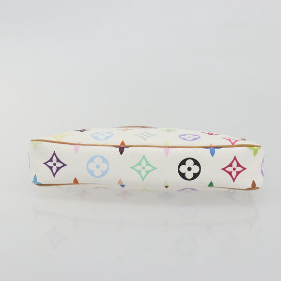 LOUIS VUITTON Monogram Multicolor Pochette Accessoires White M92649 Auth 196048V