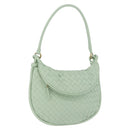 BOTTEGA VENETA INTRECCIATO Shoulder Bag Leather Green Gold Auth 196049SV-1