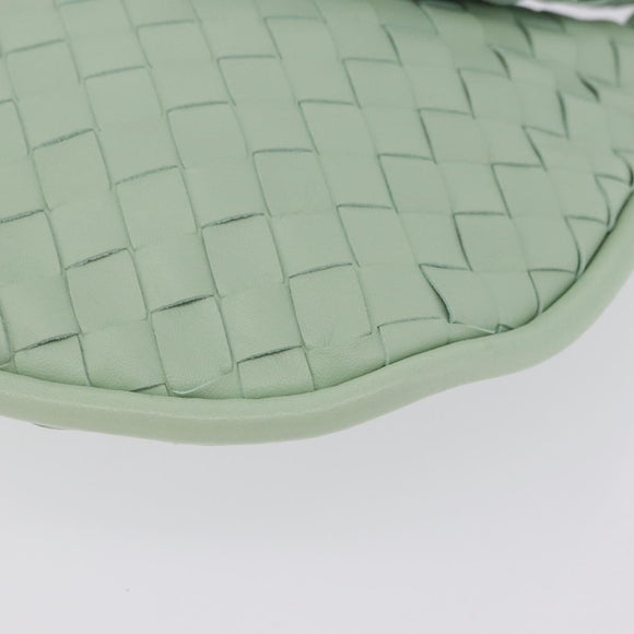BOTTEGA VENETA INTRECCIATO Shoulder Bag Leather Green Gold Auth 196049SV