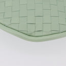 BOTTEGA VENETA INTRECCIATO Shoulder Bag Leather Green Gold Auth 196049SV-17
