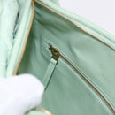 BOTTEGA VENETA INTRECCIATO Shoulder Bag Leather Green Gold Auth 196049SV-22