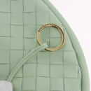 BOTTEGA VENETA INTRECCIATO Shoulder Bag Leather Green Gold Auth 196049SV-9