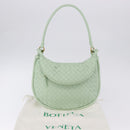 BOTTEGA VENETA INTRECCIATO Shoulder Bag Leather Green Gold Auth 196049SV-12