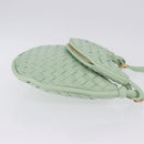 BOTTEGA VENETA INTRECCIATO Shoulder Bag Leather Green Gold Auth 196049SV-3
