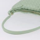 BOTTEGA VENETA INTRECCIATO Shoulder Bag Leather Green Gold Auth 196049SV-7