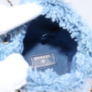 CHANEL Matelasse Chain Shoulder Pouch Denim Blue Gold CC Auth 196050SAM-15