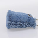 CHANEL Matelasse Chain Shoulder Pouch Denim Blue Gold CC Auth 196050SAM-5