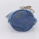 CHANEL Matelasse Chain Shoulder Pouch Denim Blue Gold CC Auth 196050SAM-9