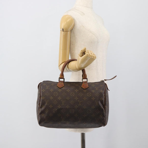LOUIS VUITTON Monogram Speedy 30 Hand Bag M41526 LV Auth 196051