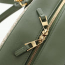 LOEWE Amazona 19 Hand Bag Canvas 2way Beige Gold Auth 196053SAM-21