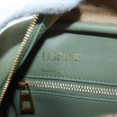 LOEWE Amazona 19 Hand Bag Canvas 2way Beige Gold Auth 196053SAM-22