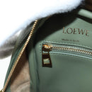 LOEWE Amazona 19 Hand Bag Canvas 2way Beige Gold Auth 196053SAM-25