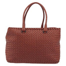 BOTTEGA VENETA INTRECCIATO Tote Bag Leather Brown Auth 196054V-2