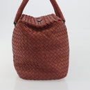 BOTTEGA VENETA INTRECCIATO Tote Bag Leather Brown Auth 196054V-5