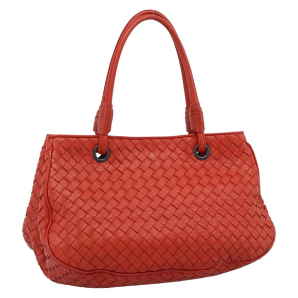BOTTEGA VENETA INTRECCIATO Hand Bag Leather Red Auth 196055A