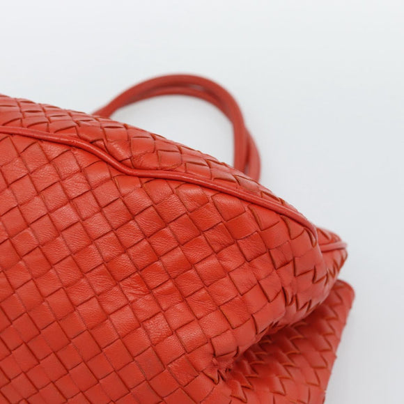 BOTTEGA VENETA INTRECCIATO Hand Bag Leather Red Auth 196055A