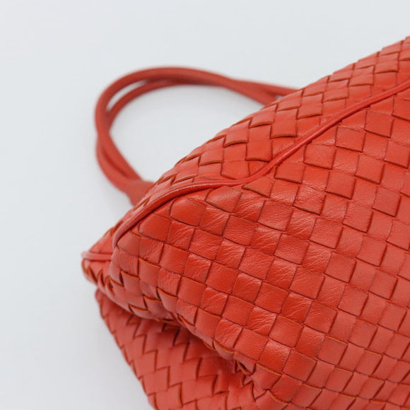 BOTTEGA VENETA INTRECCIATO Hand Bag Leather Red Auth 196055A
