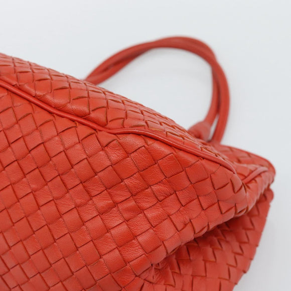 BOTTEGA VENETA INTRECCIATO Hand Bag Leather Red Auth 196055A