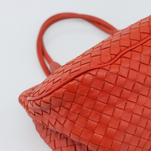 BOTTEGA VENETA INTRECCIATO Hand Bag Leather Red Auth 196055A