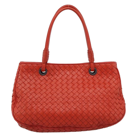 BOTTEGA VENETA INTRECCIATO Hand Bag Leather Red Auth 196055A