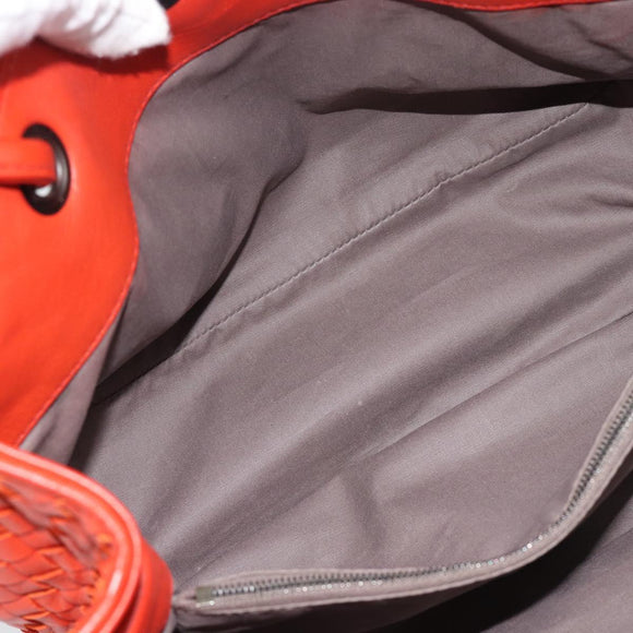 BOTTEGA VENETA INTRECCIATO Hand Bag Leather Red Auth 196055A