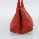 BOTTEGA VENETA INTRECCIATO Hand Bag Leather Red Auth 196055A-3