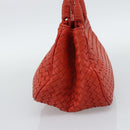 BOTTEGA VENETA INTRECCIATO Hand Bag Leather Red Auth 196055A-4
