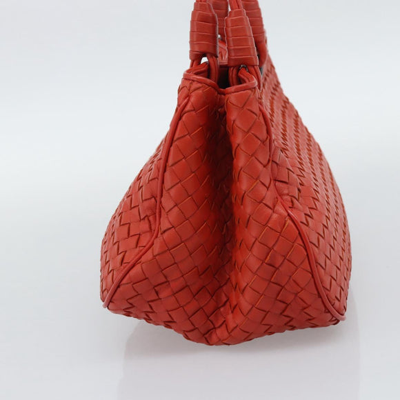 BOTTEGA VENETA INTRECCIATO Hand Bag Leather Red Auth 196055A