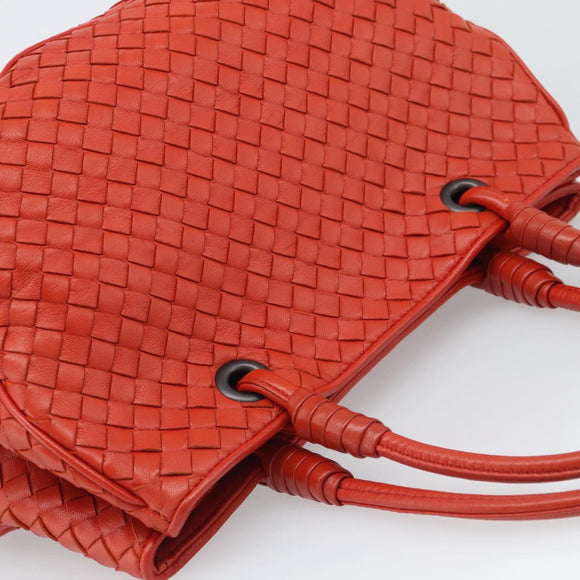 BOTTEGA VENETA INTRECCIATO Hand Bag Leather Red Auth 196055A