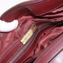CARTIER Must Line Boston Bag Leather Bordeaux Gold Auth 196057-10
