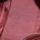CARTIER Must Line Boston Bag Leather Bordeaux Gold Auth 196057-11