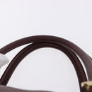 CARTIER Must Line Boston Bag Leather Bordeaux Gold Auth 196057-14