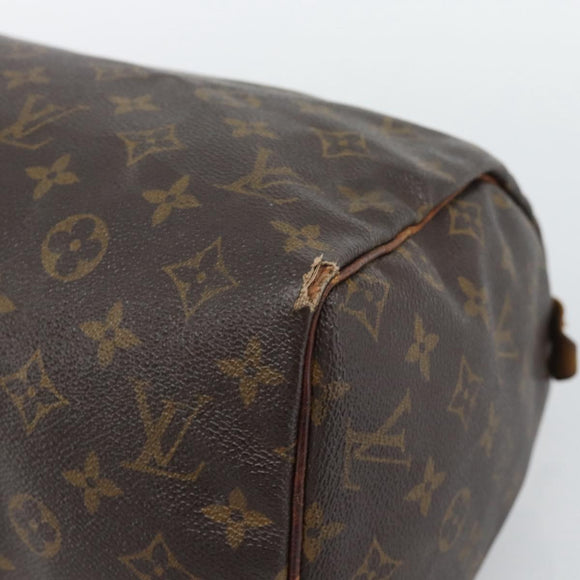 LOUIS VUITTON Monogram Speedy 30 Hand Bag M41526 LV Auth 196059