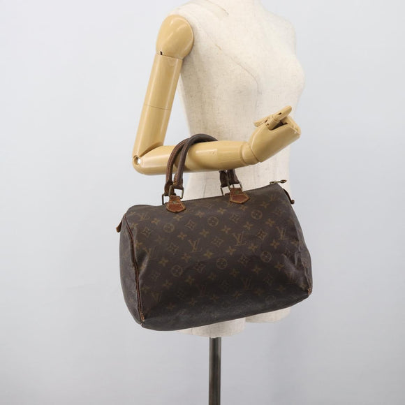 LOUIS VUITTON Monogram Speedy 30 Hand Bag M41526 LV Auth 196059