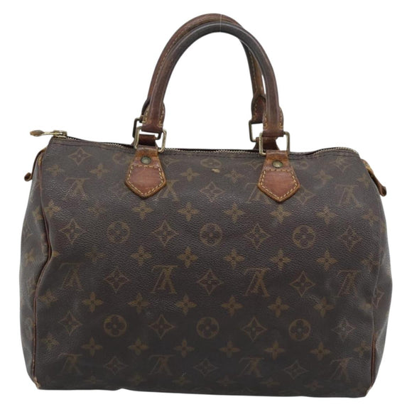 LOUIS VUITTON Monogram Speedy 30 Hand Bag M41526 LV Auth 196059
