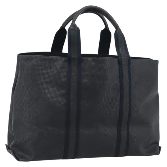 BOTTEGA VENETA Marco Polo Tote Bag PVC Canvas Black 130977 Auth 196061
