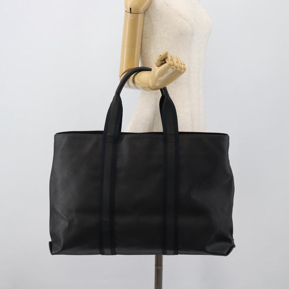 BOTTEGA VENETA Marco Polo Tote Bag PVC Canvas Black 130977 Auth 196061