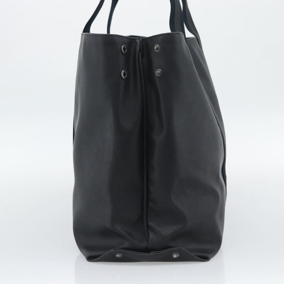 BOTTEGA VENETA Marco Polo Tote Bag PVC Canvas Black 130977 Auth 196061