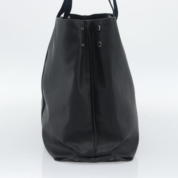 BOTTEGA VENETA Marco Polo Tote Bag PVC Canvas Black 130977 Auth 196061
