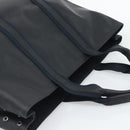 BOTTEGA VENETA Marco Polo Tote Bag PVC Canvas Black 130977 Auth 196061-6