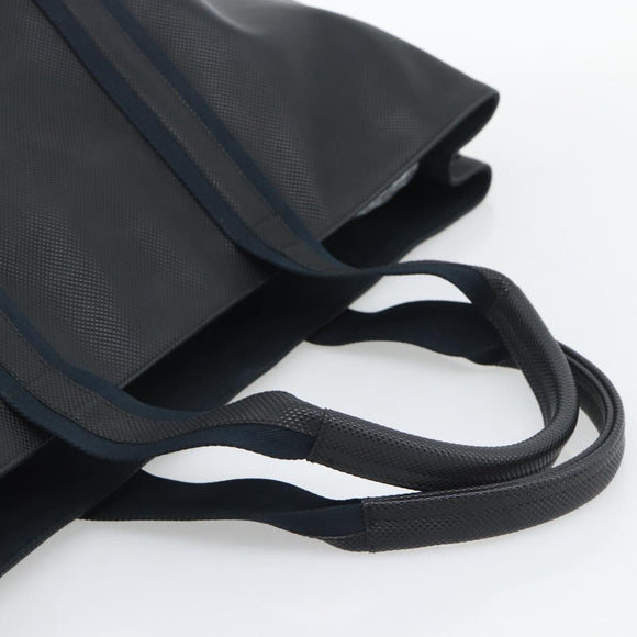 BOTTEGA VENETA Marco Polo Tote Bag PVC Canvas Black 130977 Auth 196061